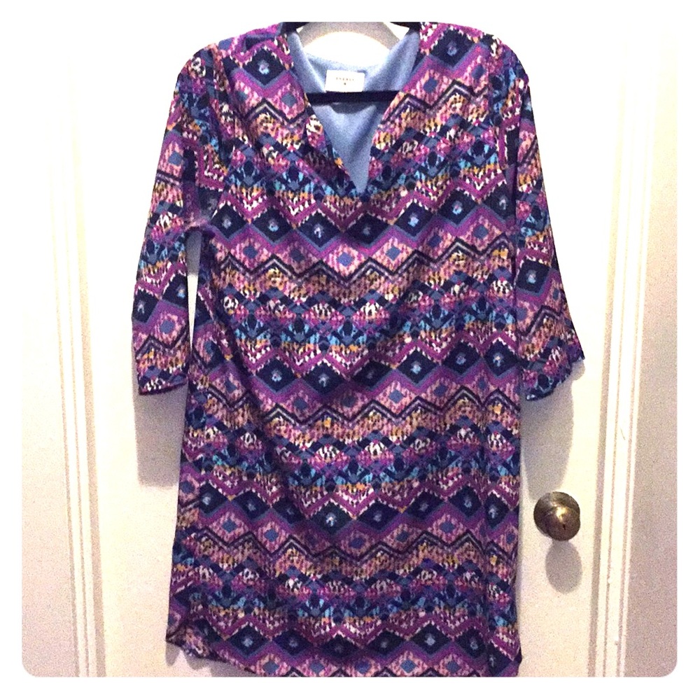 Long sleeve shift dress